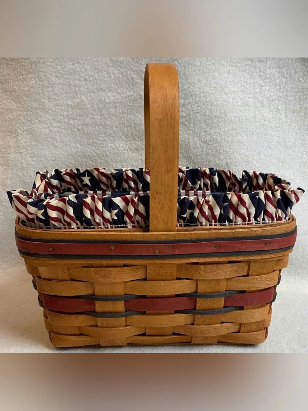 Longaberger 1994 All American Candle Star-Spangled Stripes Basket 4-Piece Set